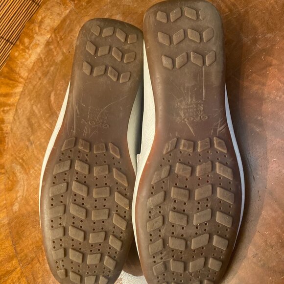 Geox Respira White Leather Driving Moccasin with Snaffle Bit Hardware Size 8 EUC - Picture 6 of 8